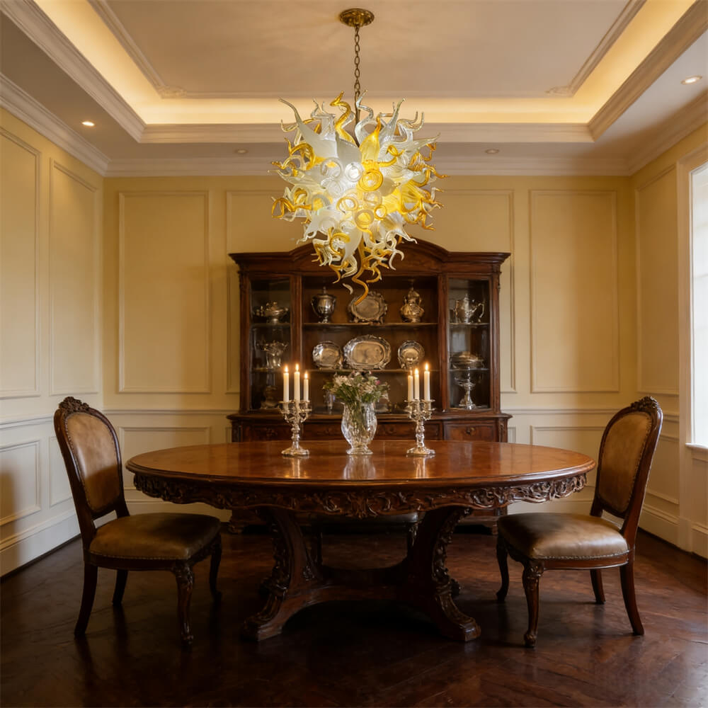 Handmade luxury gold murano glass chandelier modern design