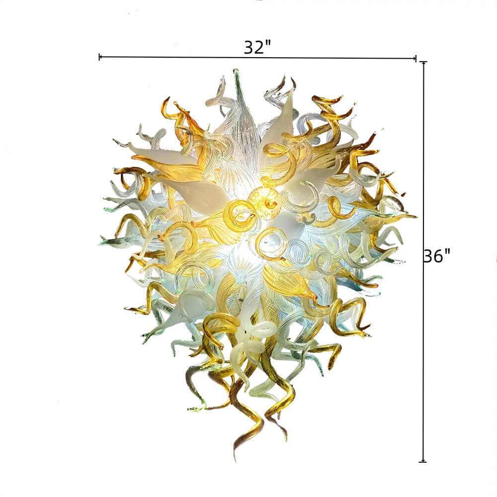 Handmade luxury gold murano glass chandelier modern design