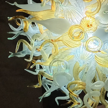 Handmade luxury gold murano glass chandelier modern design
