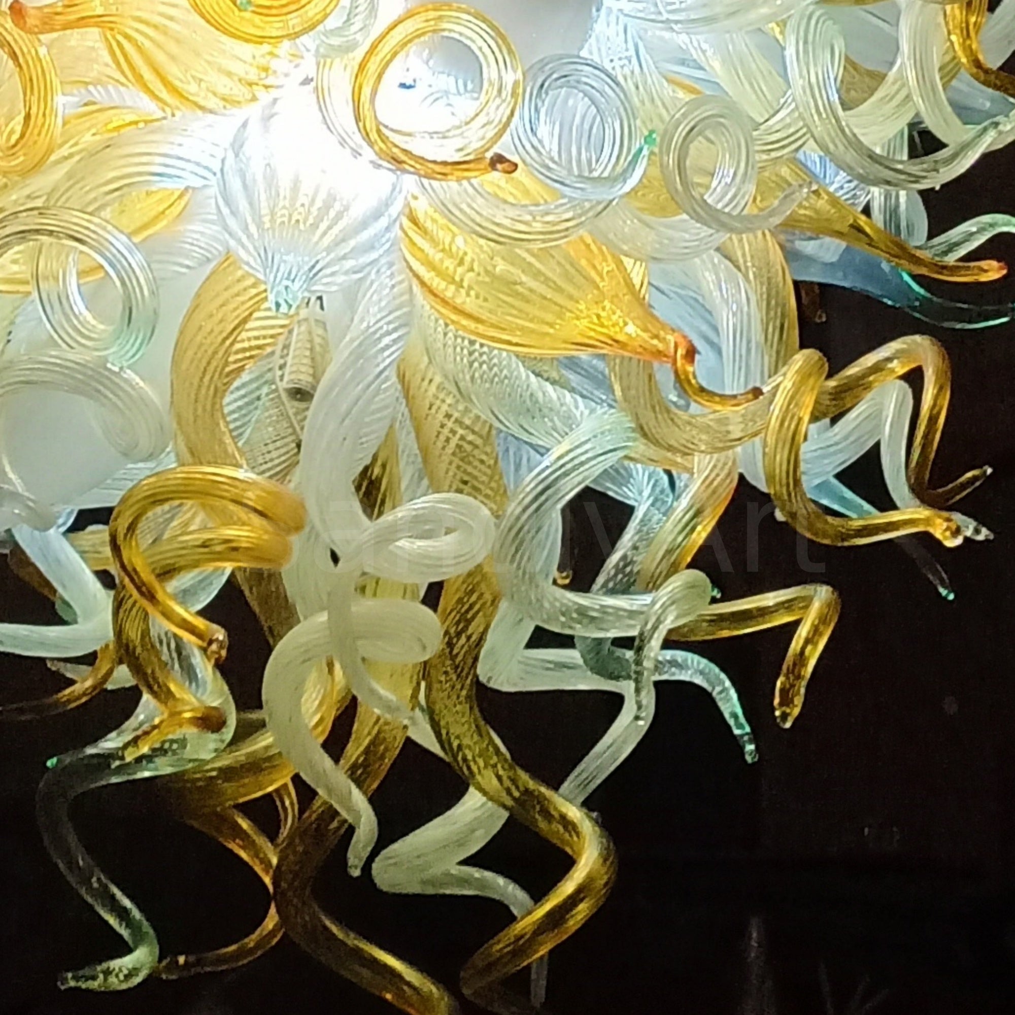 Handmade luxury gold murano glass chandelier modern design