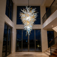 Hotel villa blown glass large chandelier hand made art lighting custom design