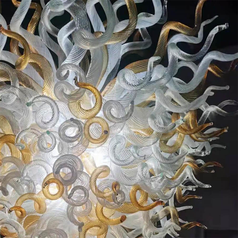 Hotel villa blown glass large chandelier hand made art lighting custom design