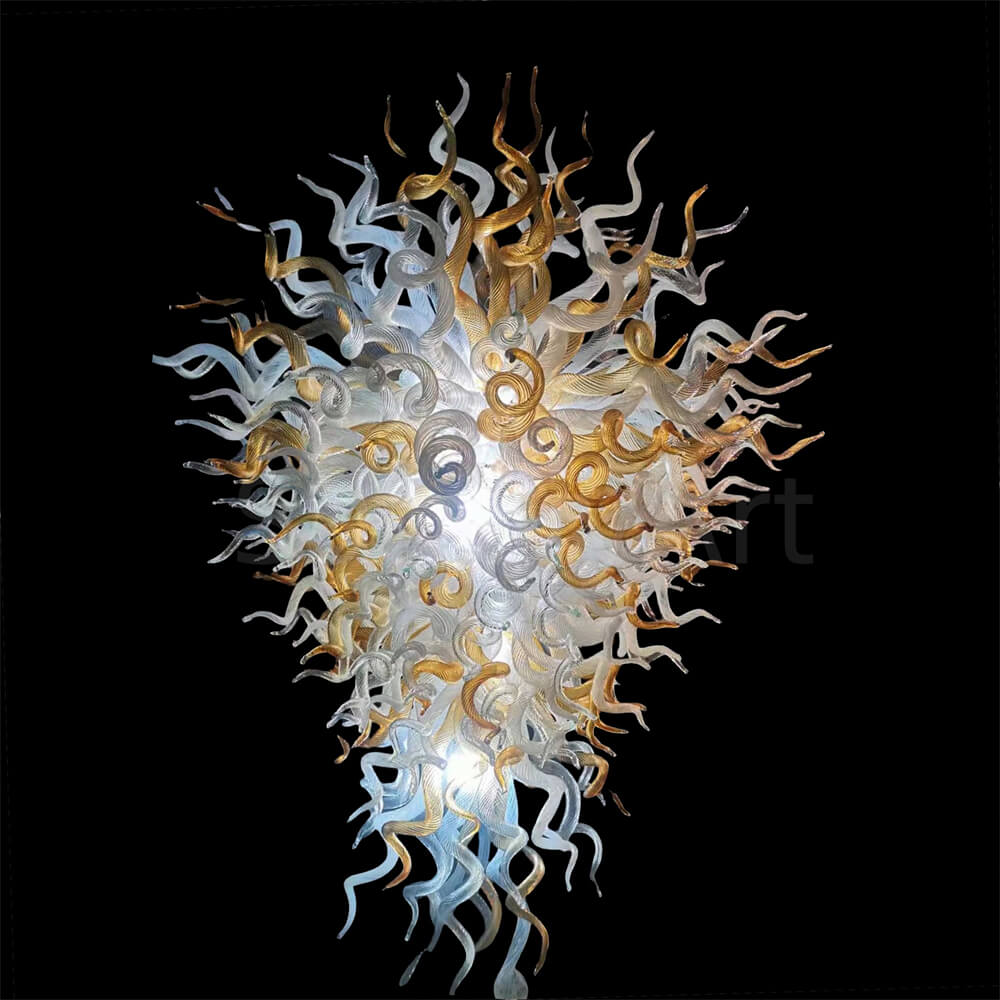 Hotel villa blown glass large chandelier hand made art lighting custom design