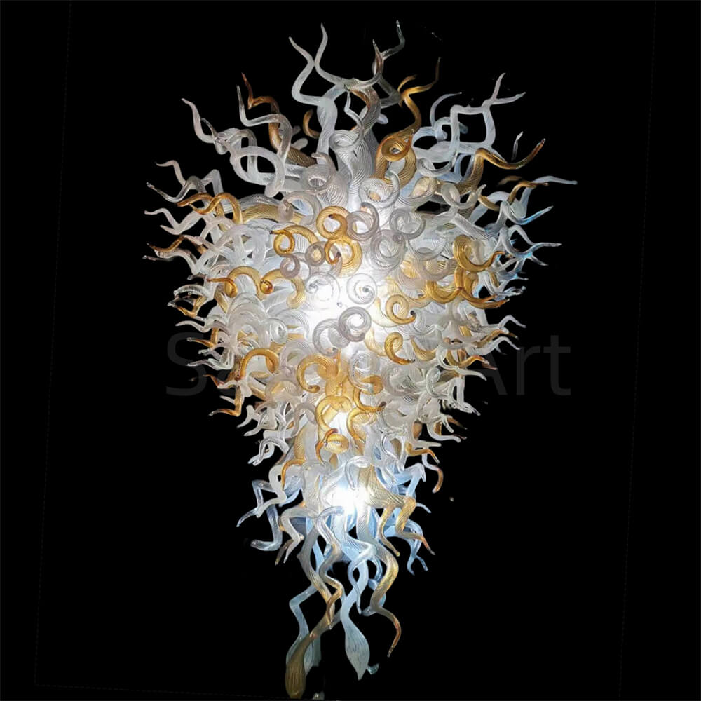 Hotel villa blown glass large chandelier hand made art lighting custom design