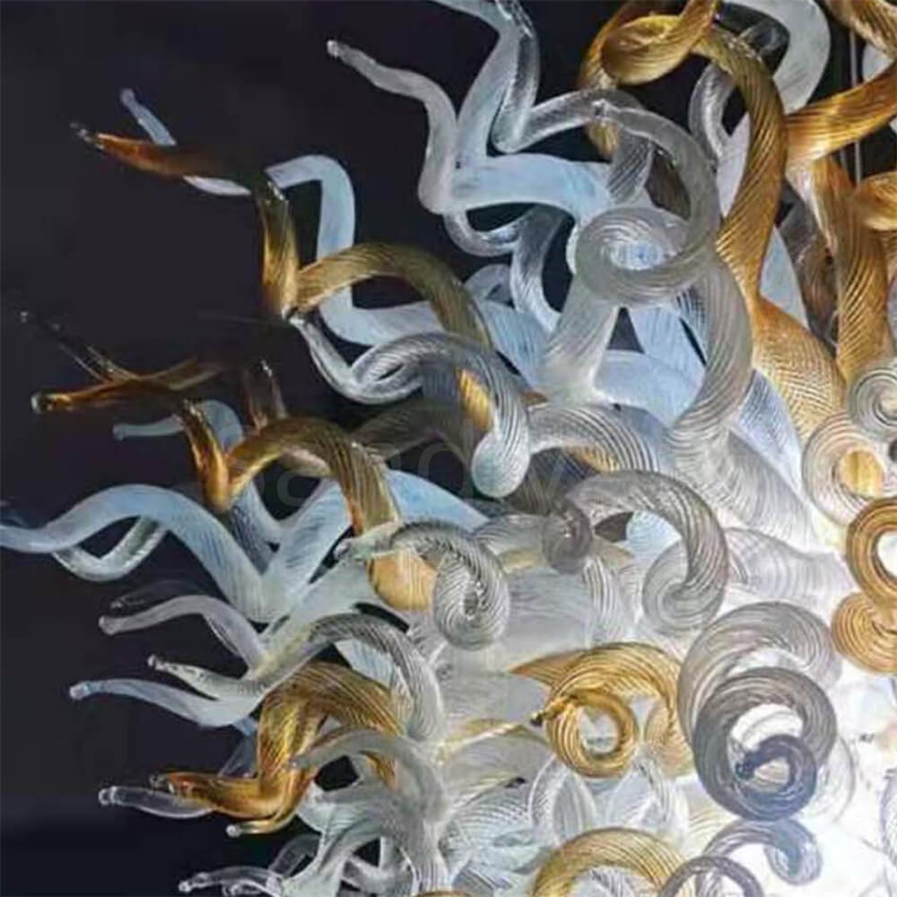 Hotel villa blown glass large chandelier hand made art lighting custom design