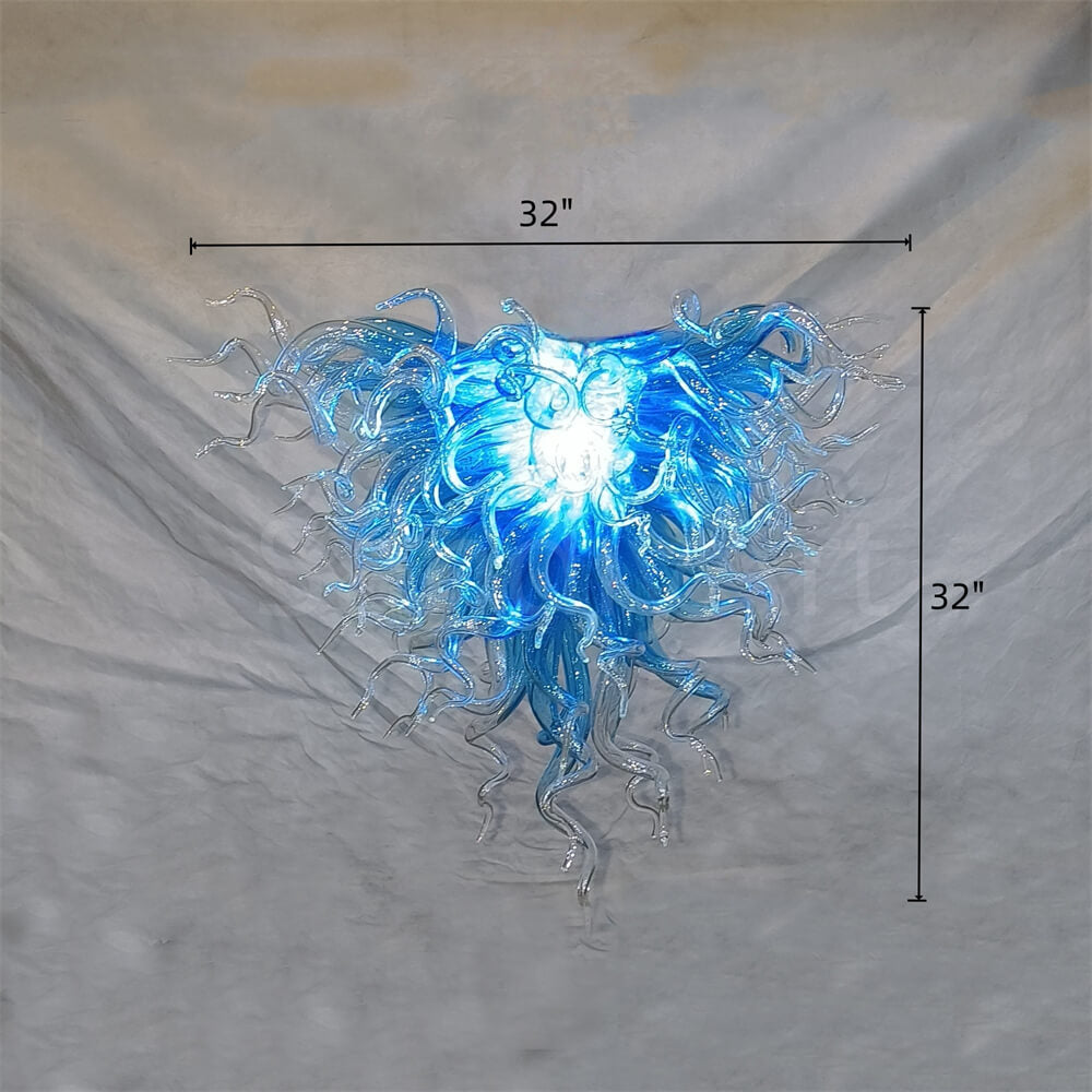 Ocean blue glass lighting decoration modern design