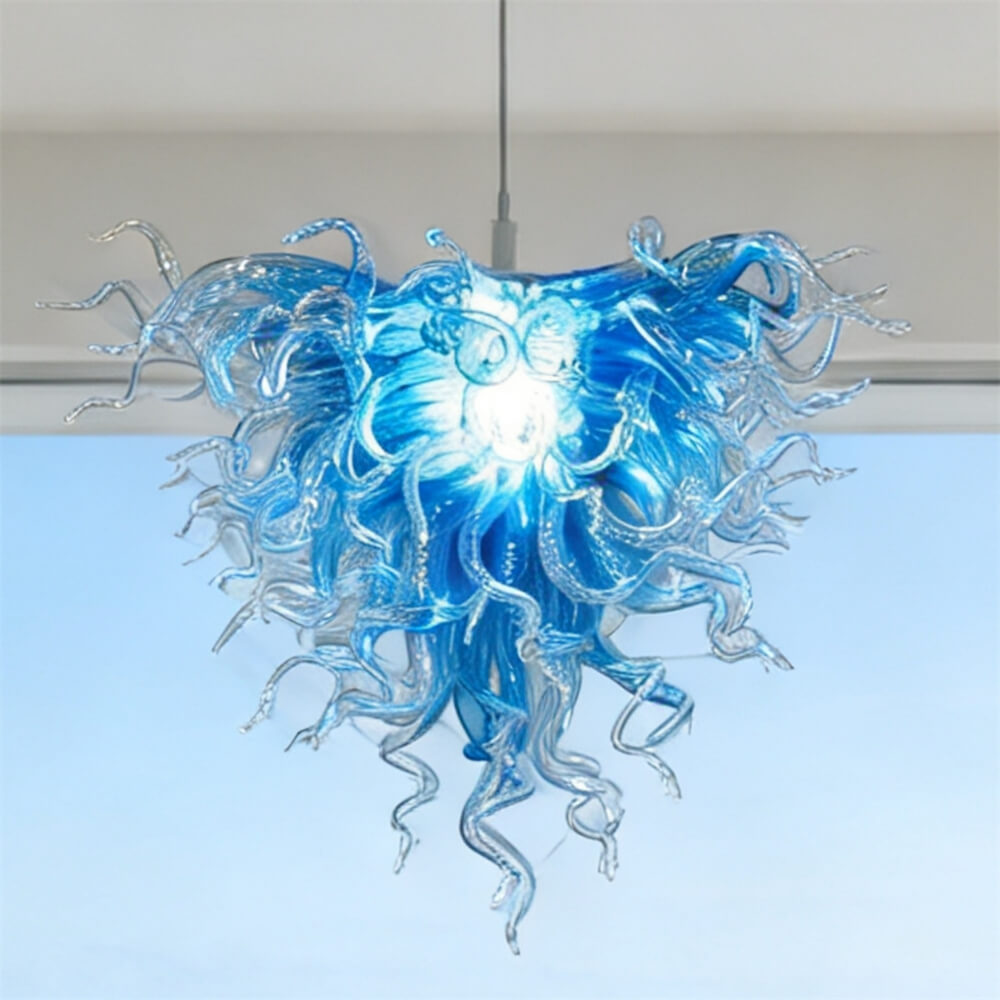 Ocean blue glass lighting decoration modern design
