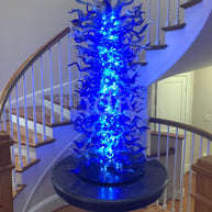 150cm tall hand made blown glass tabletop sculpture lighting decoration