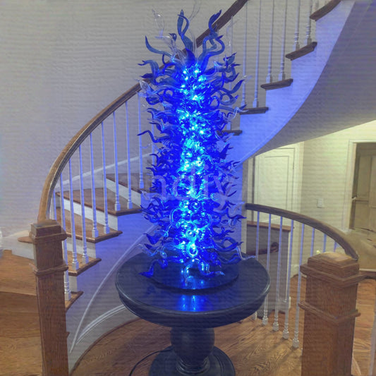 150cm tall hand made blown glass tabletop sculpture lighting decoration