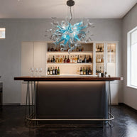 blown glass chandelier