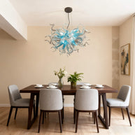 blown glass chandelier
