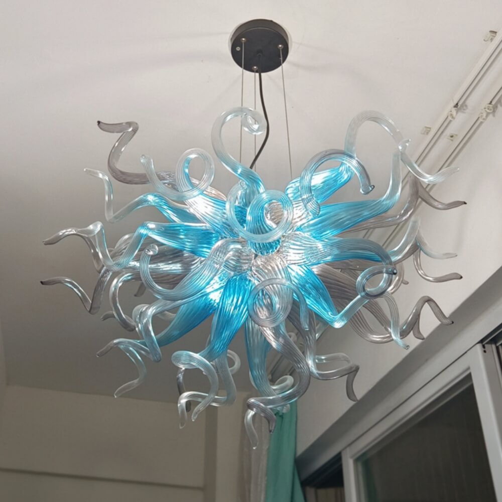 blown glass chandelier