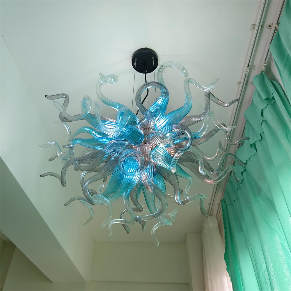 blown glass chandelier