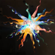 Multicolor hand made DIY blown glass ceiling light