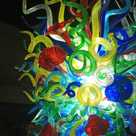 Luxury coloful hand blown glass chandelier hotel villa home lighting decoration