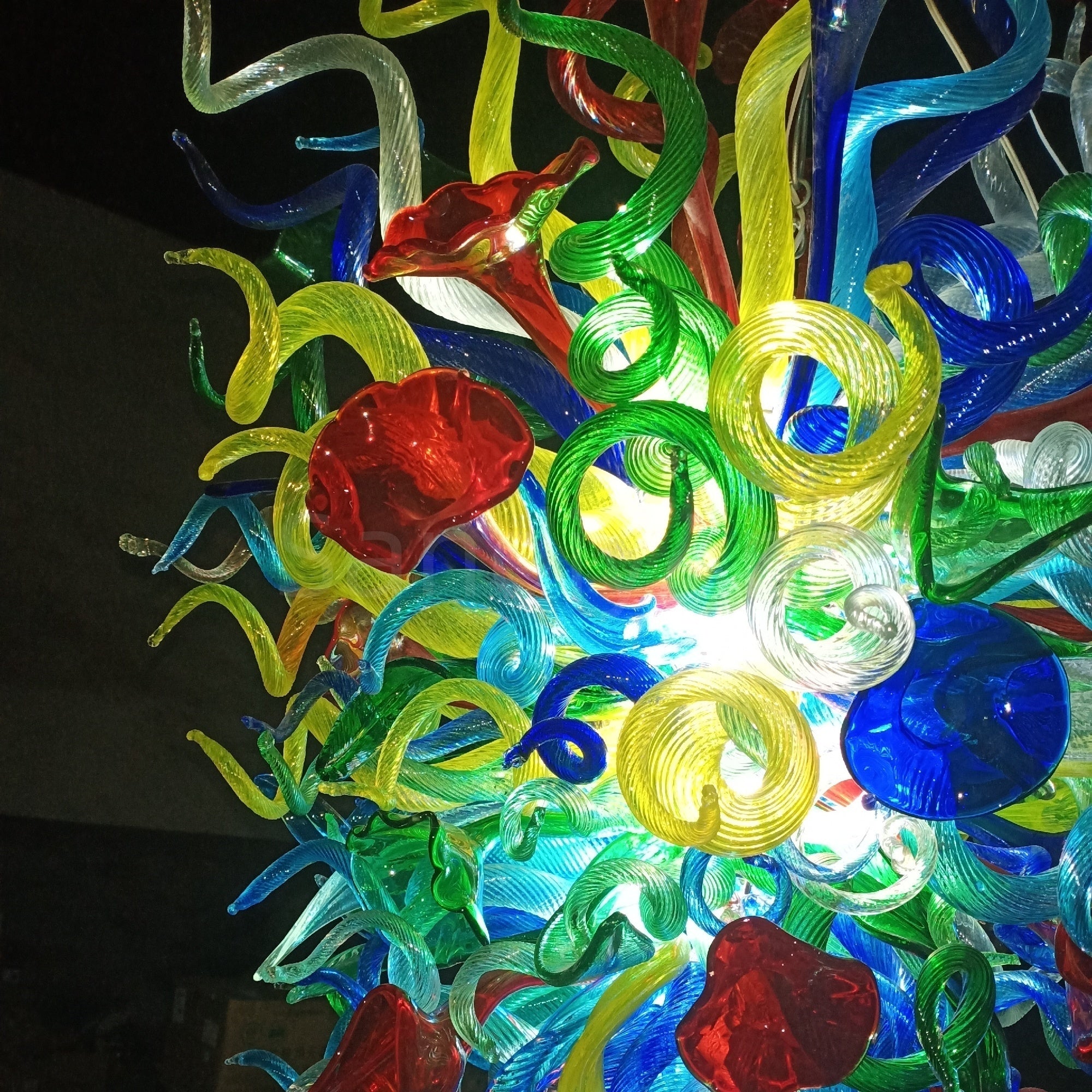 Luxury coloful hand blown glass chandelier hotel villa home lighting decoration