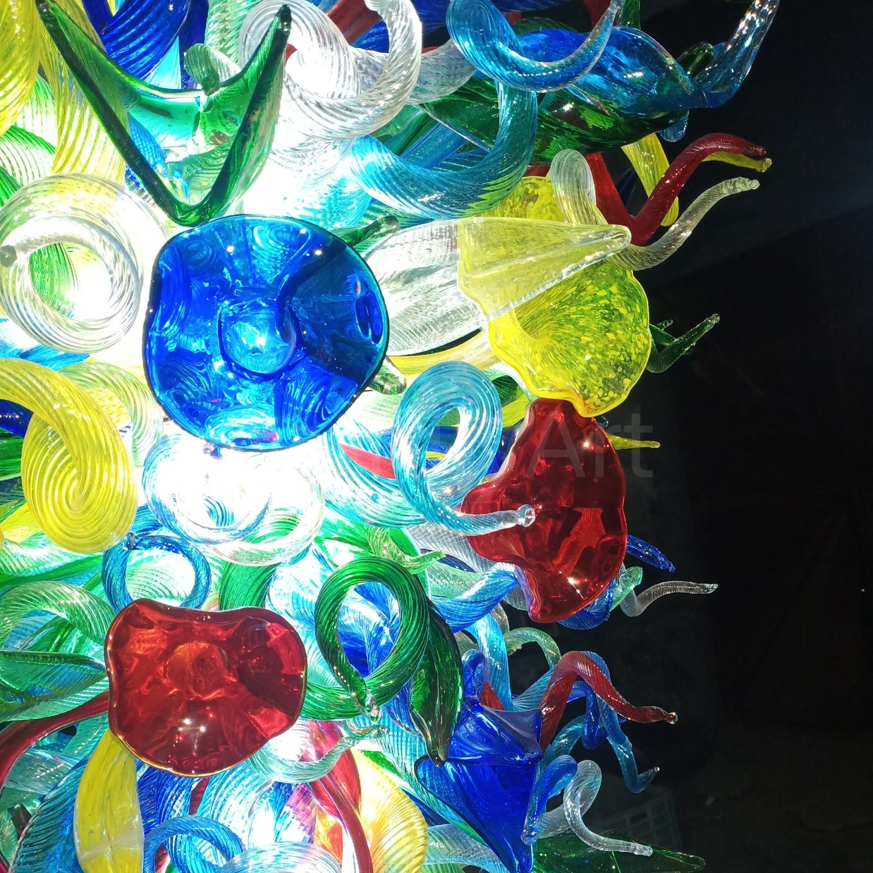 Luxury coloful hand blown glass chandelier hotel villa home lighting decoration