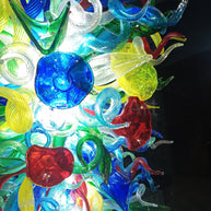 Luxury coloful hand blown glass chandelier hotel villa home lighting decoration