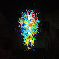 Luxury coloful hand blown glass chandelier hotel villa home lighting decoration