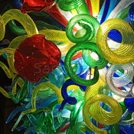 Luxury coloful hand blown glass chandelier hotel villa home lighting decoration
