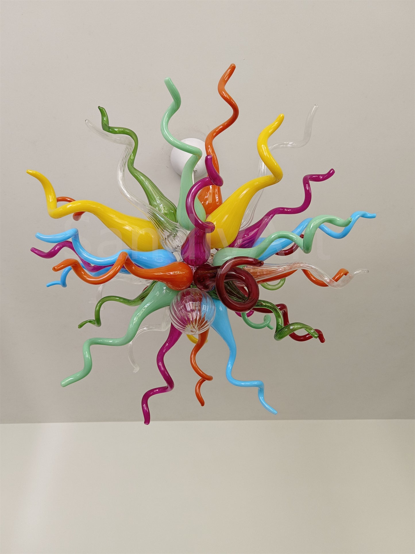 Colorful blown glass lighting chihuly style dining room decoration