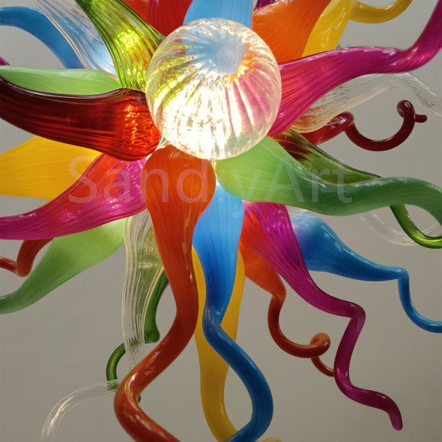 Colorful blown glass lighting modern style for dining room decoration