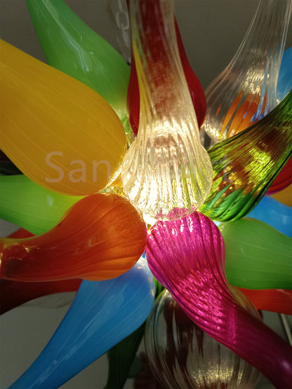 Colorful blown glass lighting modern style for dining room decoration
