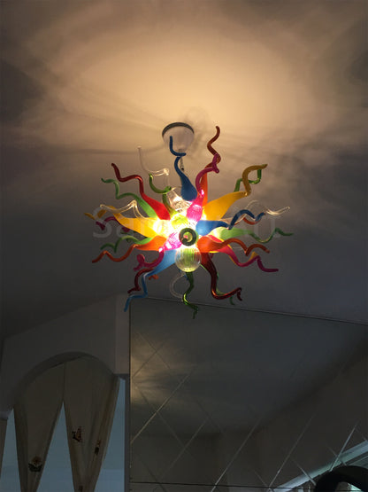 Colorful blown glass lighting modern style for dining room decoration