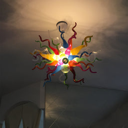 Colorful blown glass lighting modern style for dining room decoration