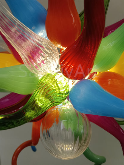 Colorful blown glass lighting modern style for dining room decoration
