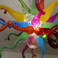 Colorful blown glass lighting modern style for dining room decoration