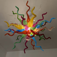 Colorful blown glass lighting modern style for dining room decoration