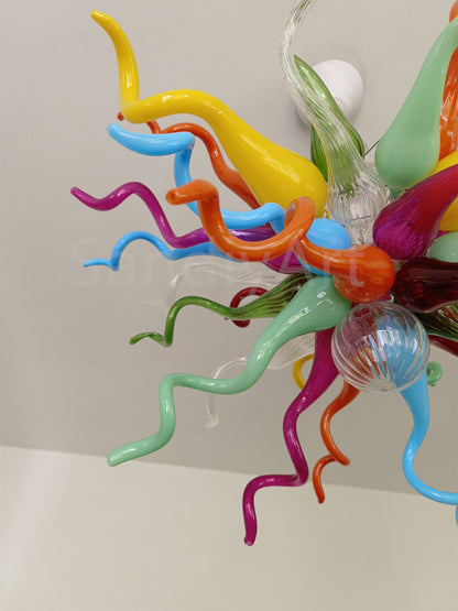 Colorful blown glass lighting modern style for dining room decoration