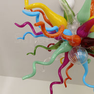 Colorful blown glass lighting modern style for dining room decoration