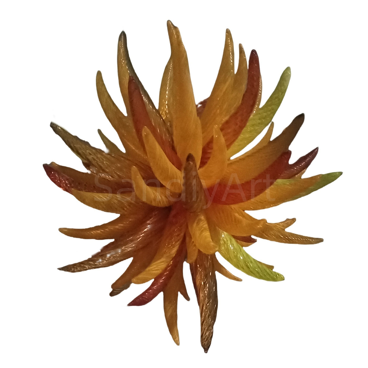 Flame shape and color hand blown glass chandeliers modern design