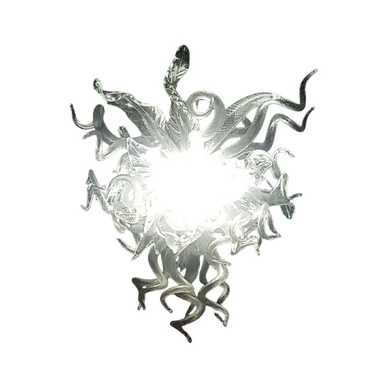 Clear art blown glass chandeliers from factory production