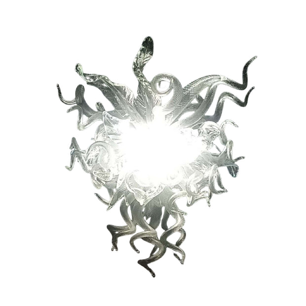 Clear art blown glass chandeliers from factory production
