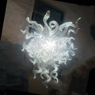 Clear art blown glass chandeliers from factory production