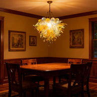 Luxury gold art glass chandelier