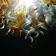 Luxury gold art glass chandelier