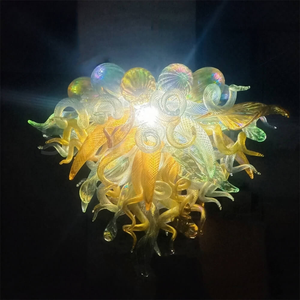 Luxury gold art glass chandelier