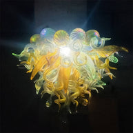 Luxury gold art glass chandelier