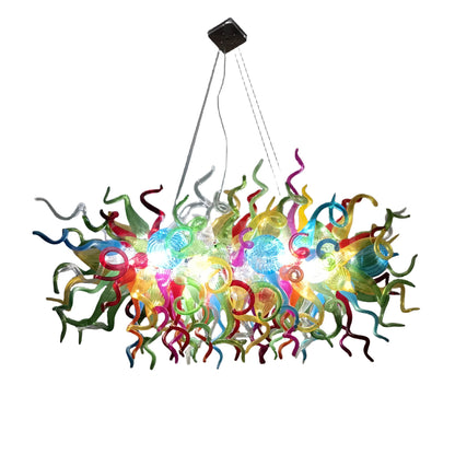 Multicolor hand made blowning glass chandelier lighting home decoration custom design