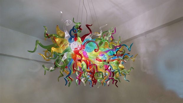 Multicolor hand made blowning glass chandelier lighting home decoration custom design