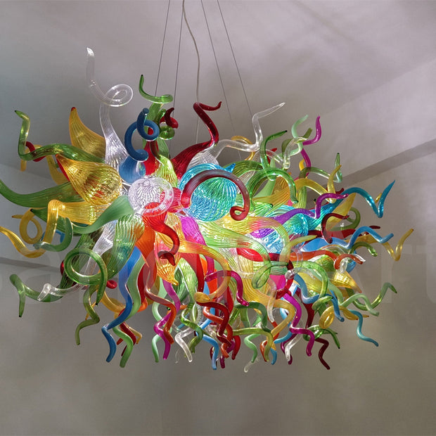 Multicolor hand made blowning glass chandelier lighting home decoration custom design
