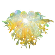 Gold color with globs custom blown glass chandeliers