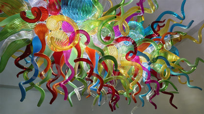 Multicolor hand made blowning glass chandelier lighting home decoration custom design