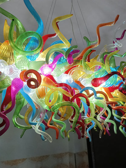 Multicolor hand made blowning glass chandelier lighting home decoration custom design