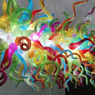 Multicolor hand made blowning glass chandelier lighting home decoration custom design
