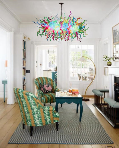 Multicolor hand made blowning glass chandelier lighting home decoration custom design